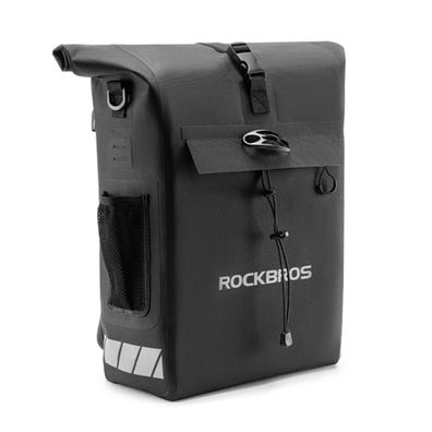 Rockbros Fahrradtasche mit Rucksackfunktion, wasserdicht, mit Helmbefestigung 18l