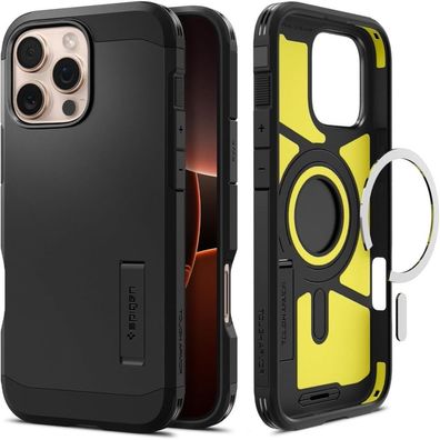 Spigen Tough Armor mit Magnetfunktion Hülle Kompatibel mit iPhone 16 Pro Schwarz