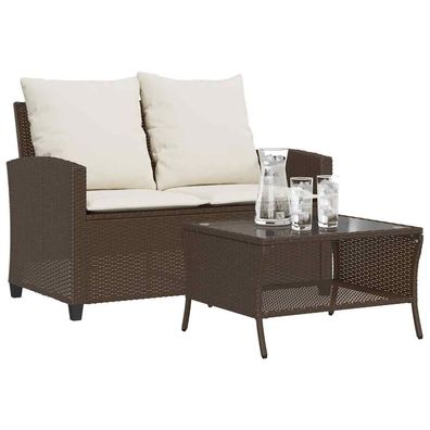 NEU Kompaktes 2-Sitzer-Gartenmöbel Lounge Set | Balkonmöbel | Terrassenmöbel