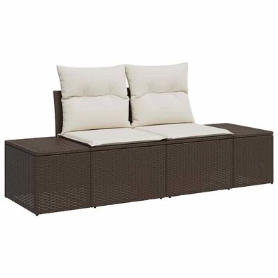 Rattan Gartensofa – Wetterbeständige Outdoor Lounge mit Sitzkissen