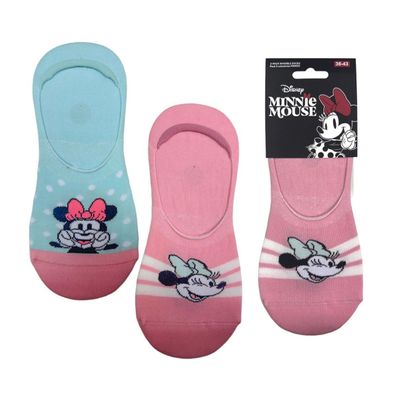 Disney Minnie Mouse Kurzsocken 2er Set Damen Größe Onesize