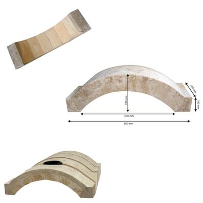 Gewölbe Schamottegewölbe Gewölben 4 Stück Öffnung Selbstbauen Bausatz Kuppel