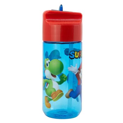 Super Mario Wasserflasche 430?ml auslaufsicher mit Trinkverschluss