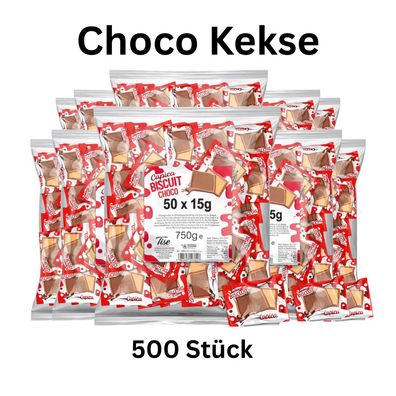 500x Schoko Kekse Snack einzeln verpackt Großpackung 7500g