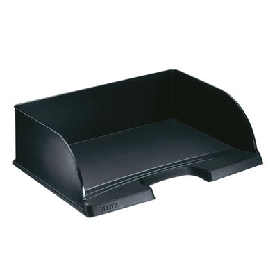 LEITZ Briefkorb A4quer schwarz 363x104x273mmZubahör: eschriftungschild
