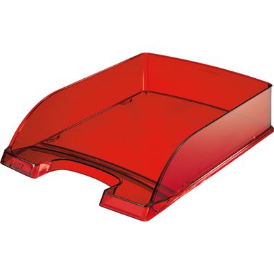 LEITZ 5226 Briefkorb Transparent Plus A4 Polystyrol rot