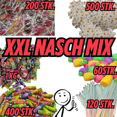 Süßigkeiten Großpackung 7,5kg – XXL Mix – über 1500 Stk. Naschspaß garantiert!