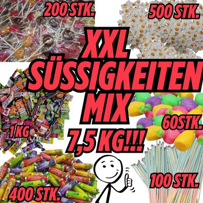 XXL Kamelle Mix 7,5kg – über 1500 Stück – Süßwaren für Karnevalsumzüge o.Ä