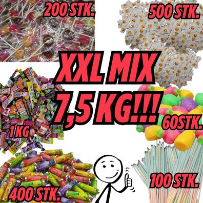 XXL Süßwaren Box – 7,5kg – über 1500 Mitgebsel für Kinderpartys, Geburtstage