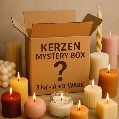 Kerzen Mystery Paket Box - Kerzen Mix – 3 KG A & B Ware | teils Marken