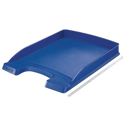 LEITZ 5237 Briefkorb Flach Plus A4 extra flach Polystrol blau