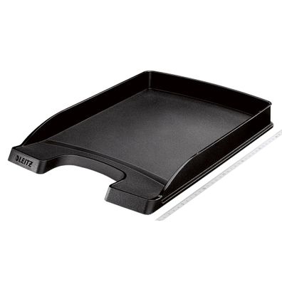 LEITZ 5237 Briefkorb Flach Plus A4 extra flach Polystrol schwarz