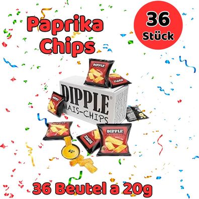 Wurfmaterial Karneval | 36x 20g Beutel Chips Paprika Style | Kamelle | Alaaf