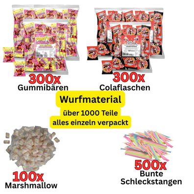 Fruchtgummis, Marshmallow, Kamelle & mehr für Karneval | Wurfmaterial Fasching