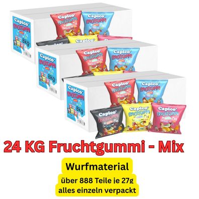 888 Fruchtgummi Mix Tütchen 24kg Großpackung Wurfmaterial Karneval