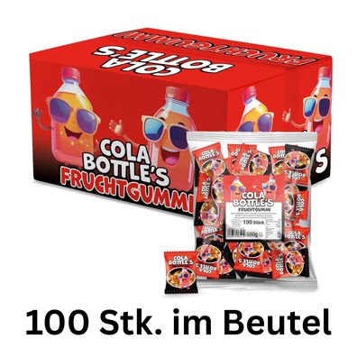 100 Cola Flaschen Fruchtgummis Wurfmaterial Karneval