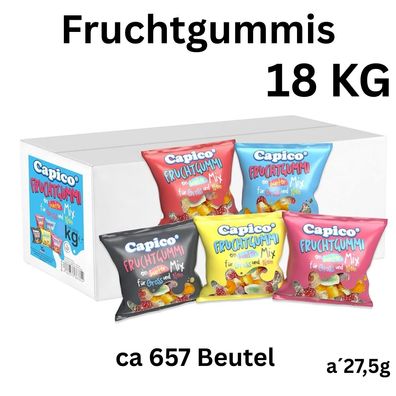 18 kg Fruchtgummi Mix Wurfmaterial Karneval einzeln verpackt