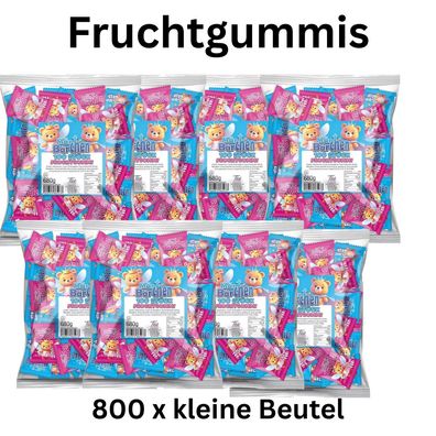 800 Fruchtgummi Mini Beutel einzeln verpackt Großpackung Kamelle Karneval