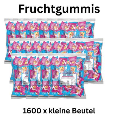 1600 Fruchtgummi Mini Beutel einzeln verpackt XXL Großpackung Kamelle Karneval