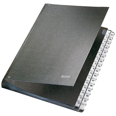 LEITZ 5831 Pultordner 131 32 Fächer Hartpappe schwarz
