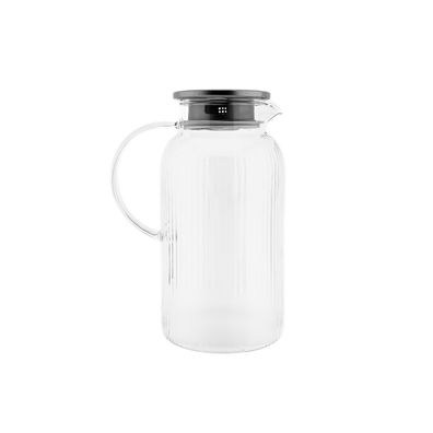 Glaskaraffe "Freya Caraffa" aus hochwertigem Borosilikatglas mit Deckel - 1800ml