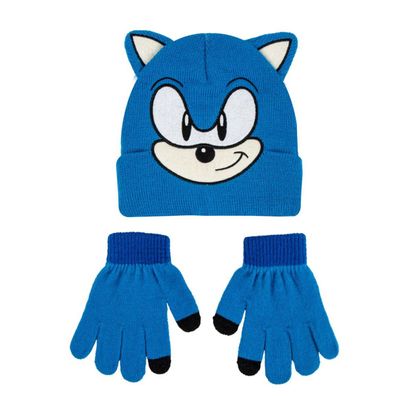 Sonic 2er Set Kinder Winter Accessoire set mit Handschuh