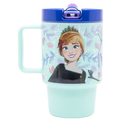 Disney Frozen Becher Mikrowellengeeigneter Kunststoffbecher 530 ?ml mit Schraubdec