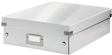 LEITZ Archivbox A4 Wow weiß Organisationsbox Click und Store WOW mitte