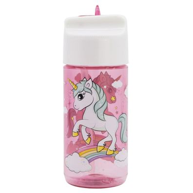 Unicorn Trinkflasche 430?ml mit Klappdeckel für Kinder und Fans