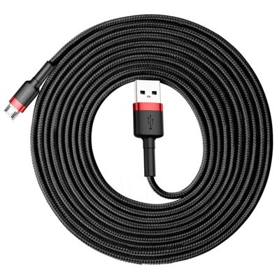 Baseus Cafule Kabel USB – Micro USB 2A 3 m – Schwarz-Rot