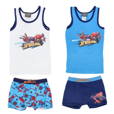 Spiderman Unterwäsche-Set für Jungen – Unterhemd & Shorts aus Baumwolle