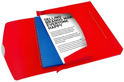 Esselte Heftbox A4 PP rot Heftbox/Ablagebox Für 350Blatt Format A