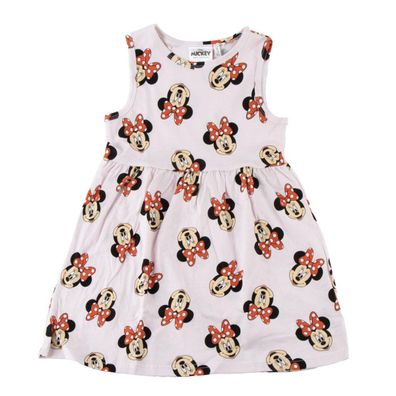 Disney Minnie Mouse Kinder Jersey Kleid Baumwolle Single Jersey