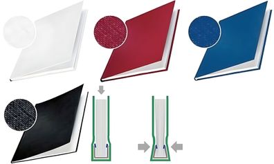 LEITZ Buchbindemappe impressBind A 4 24 5 mm schwarz Hard (80739695