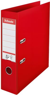 Esselte Ordner A4 7,5cm rot Ordner PlastikHebelmechnik Schlitzen