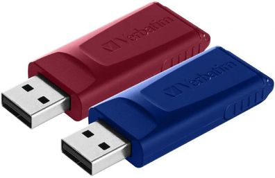 Verbatim Speicherstick Store'n'Go Slider USB 2.0 Stick 32GB 2er Pack mit praktisch