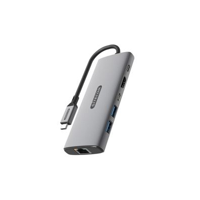 Sitecom 6-in-1 USB-C Stromversorgungs-GEN2 Multiport-Adapter