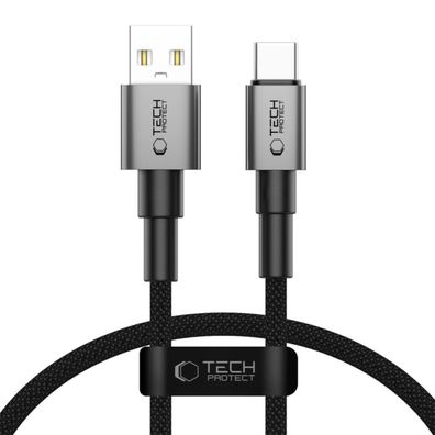 Tech-Protect UltraBoost DNA USB-A / USB-C-Kabel 15 W 3 A 25 cm Grau
