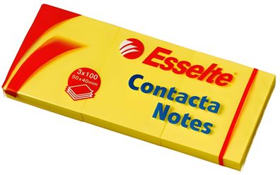 LEITZ Haftnotizblock 83012 gelb 3ST einzeln eingeschweißtContactaNotes
