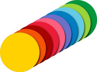 Faltblätter rund uni Ø 10 cm 4005329115417