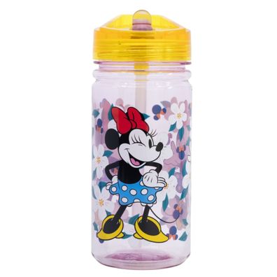 Disney Minnie Trinkflasche 475?ml Kinderflasche mit Klappdeckel & Griff