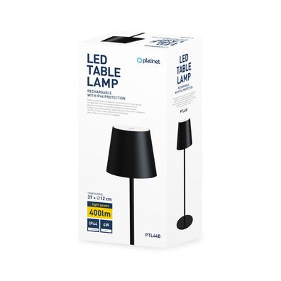 Platinet LED Tischleuchte mit Akku und dimmbarer Lichtfarbe
