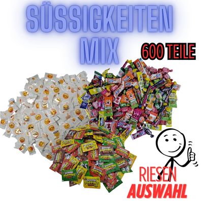 600 Teile Süßigkeiten Mix Traubenzucker Knisterbonbons Kaubonbon Großpackung Party