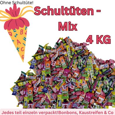 4 kg Schultüten Mix Süßigkeiten Bonbons Kaubonbons Schulanfang