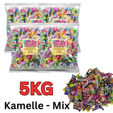 5 kg Kamelle Mix Kaubonbons Kaustreifen einzeln verpackt