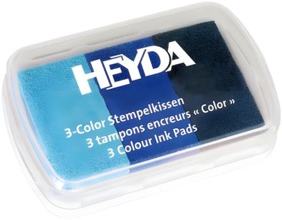 HEYDA 204888464 Stempelkissen 3-Color 9 x 6 cm Blautöne