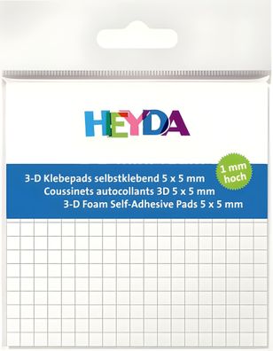 HEYDA 204889001 3D-Klebepads 5 x 5 x 1 mm weiss