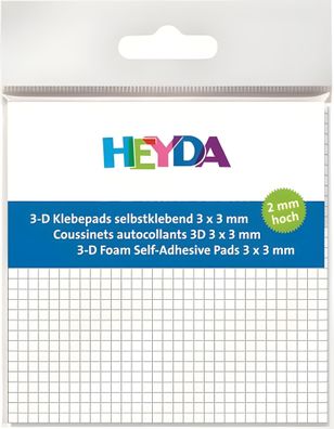 HEYDA 204889005 3D-Klebepads 3 x 3 x 2 mm weiss