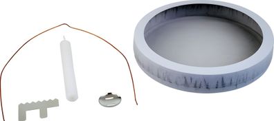 HEYDA 204889151 Laternen-Bastel-Set Ø 13 cm weiss