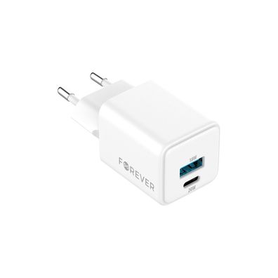Forever TC-08 GaN Schnellladegerät 20W mit USB-C und USB-A Power Delivery & Quick